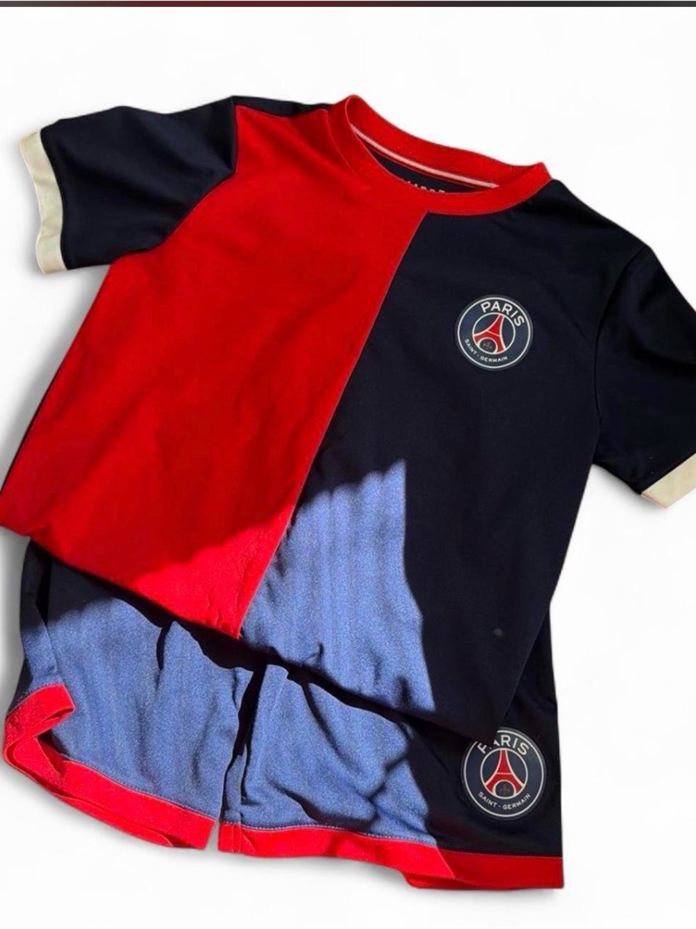 Paris Saint Germain Kids' Red & Navy Soccer-Inspired Jersey Set